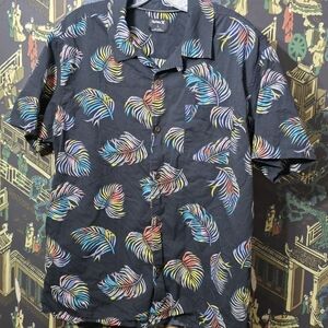Hurley Botanical Short Sleeve Woven Shirt (L) Black 1-9